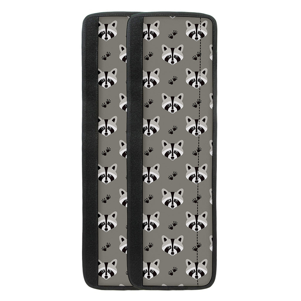 Grey Raccoon Pattern Print Refrigerator Handle Covers