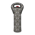 Grey Raccoon Pattern Print Single Neoprene Wine Tote