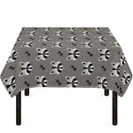 Grey Raccoon Pattern Print Tablecloth