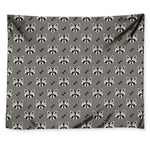 Grey Raccoon Pattern Print Tapestry