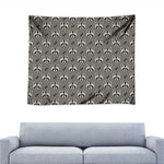 Grey Raccoon Pattern Print Tapestry
