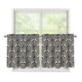 Grey Raccoon Pattern Print Tier Curtains