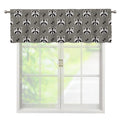 Grey Raccoon Pattern Print Window Valance