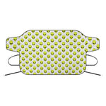 Grey Striped Alien Pattern Print Car Windshield Snow Cover