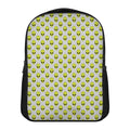 Grey Striped Alien Pattern Print Casual Backpack