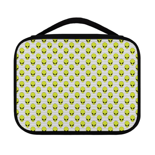 Grey Striped Alien Pattern Print Classic Bible Case