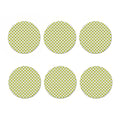 Grey Striped Alien Pattern Print Coaster Set