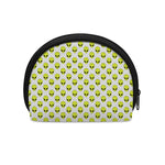 Grey Striped Alien Pattern Print Coin Purse