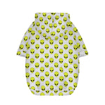 Grey Striped Alien Pattern Print Dog Zip Up Hoodie