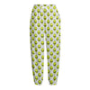 Grey Striped Alien Pattern Print Fleece Lined Knit Pants