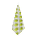 Grey Striped Alien Pattern Print Hand Towel