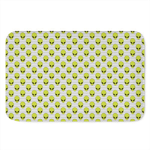 Grey Striped Alien Pattern Print Indoor Door Mat