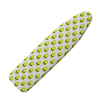 Grey Striped Alien Pattern Print Ironing Board Cover