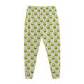 Grey Striped Alien Pattern Print Jogger Pants