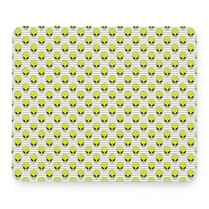 Grey Striped Alien Pattern Print Mouse Pad