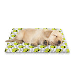 Grey Striped Alien Pattern Print Pet Cooling Mat Cover