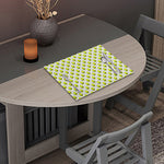 Grey Striped Alien Pattern Print Placemat