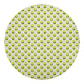 Grey Striped Alien Pattern Print Round Blanket