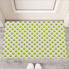 Grey Striped Alien Pattern Print Rubber Doormat