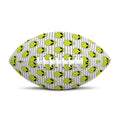 Grey Striped Alien Pattern Print Rugby Ball