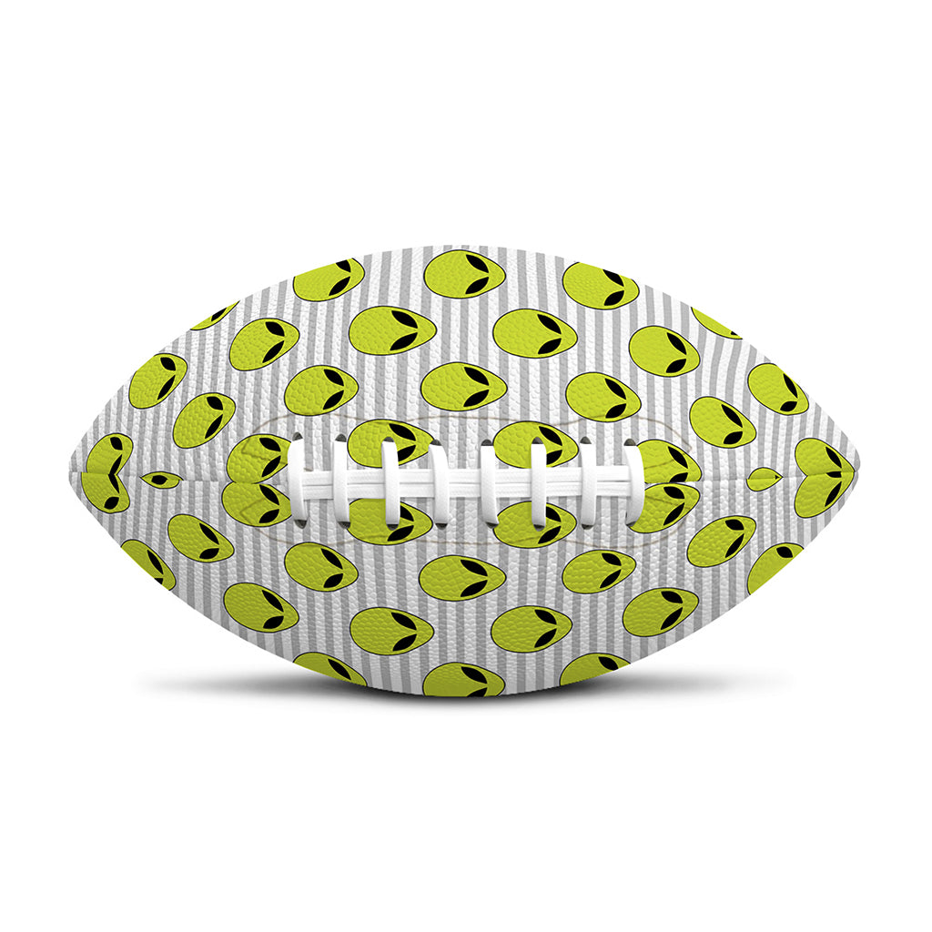 Grey Striped Alien Pattern Print Rugby Ball