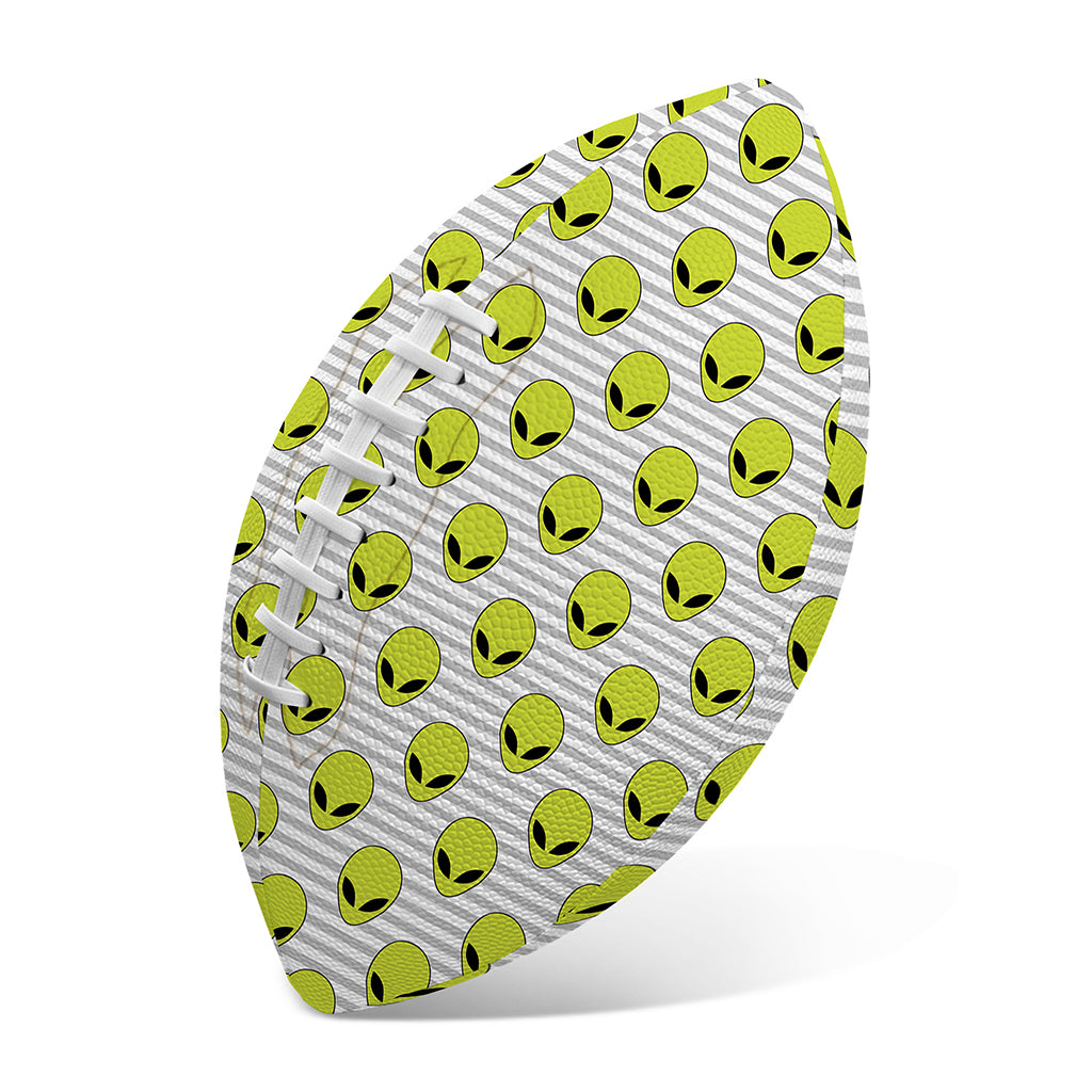 Grey Striped Alien Pattern Print Rugby Ball