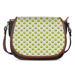 Grey Striped Alien Pattern Print Saddle Bag