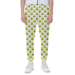 Grey Striped Alien Pattern Print Scuba Joggers