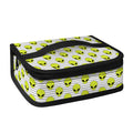 Grey Striped Alien Pattern Print Small Lunch Bag