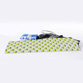 Grey Striped Alien Pattern Print Sports Towel