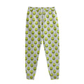 Grey Striped Alien Pattern Print Sweatpants