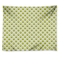 Grey Striped Alien Pattern Print Tapestry