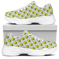 Grey Striped Alien Pattern Print White Chunky Shoes