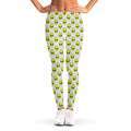 Grey Striped Alien Pattern Print Women's Leggings