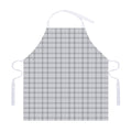 Grey Tattersall Pattern Print Adjustable Apron