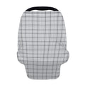 Grey Tattersall Pattern Print Baby Seat Cover