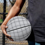 Grey Tattersall Pattern Print Basketball