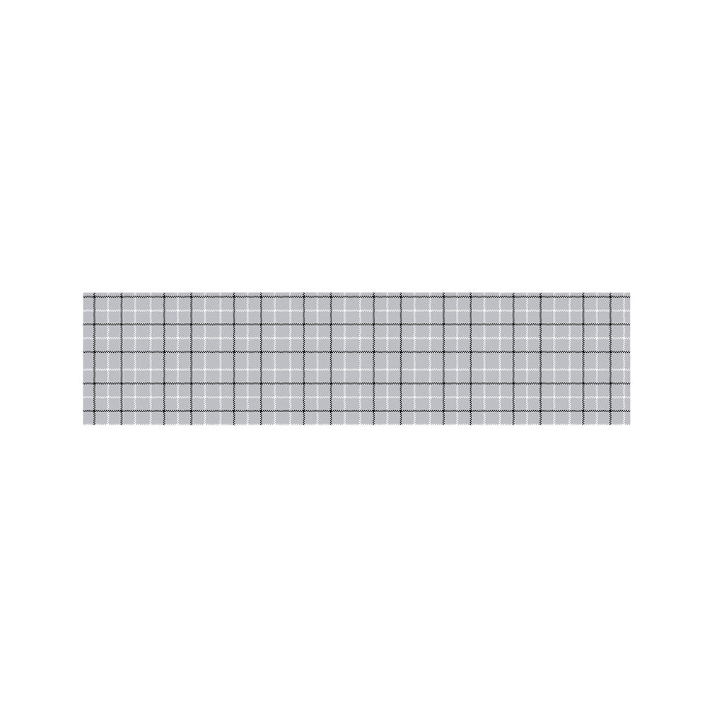 Grey Tattersall Pattern Print Bed Runner