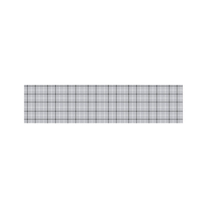 Grey Tattersall Pattern Print Bed Runner