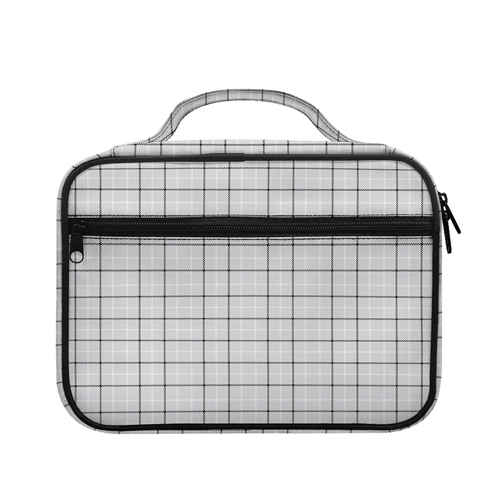 Grey Tattersall Pattern Print Briefcase Bible Bag