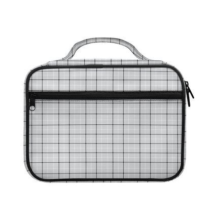 Grey Tattersall Pattern Print Briefcase Bible Bag