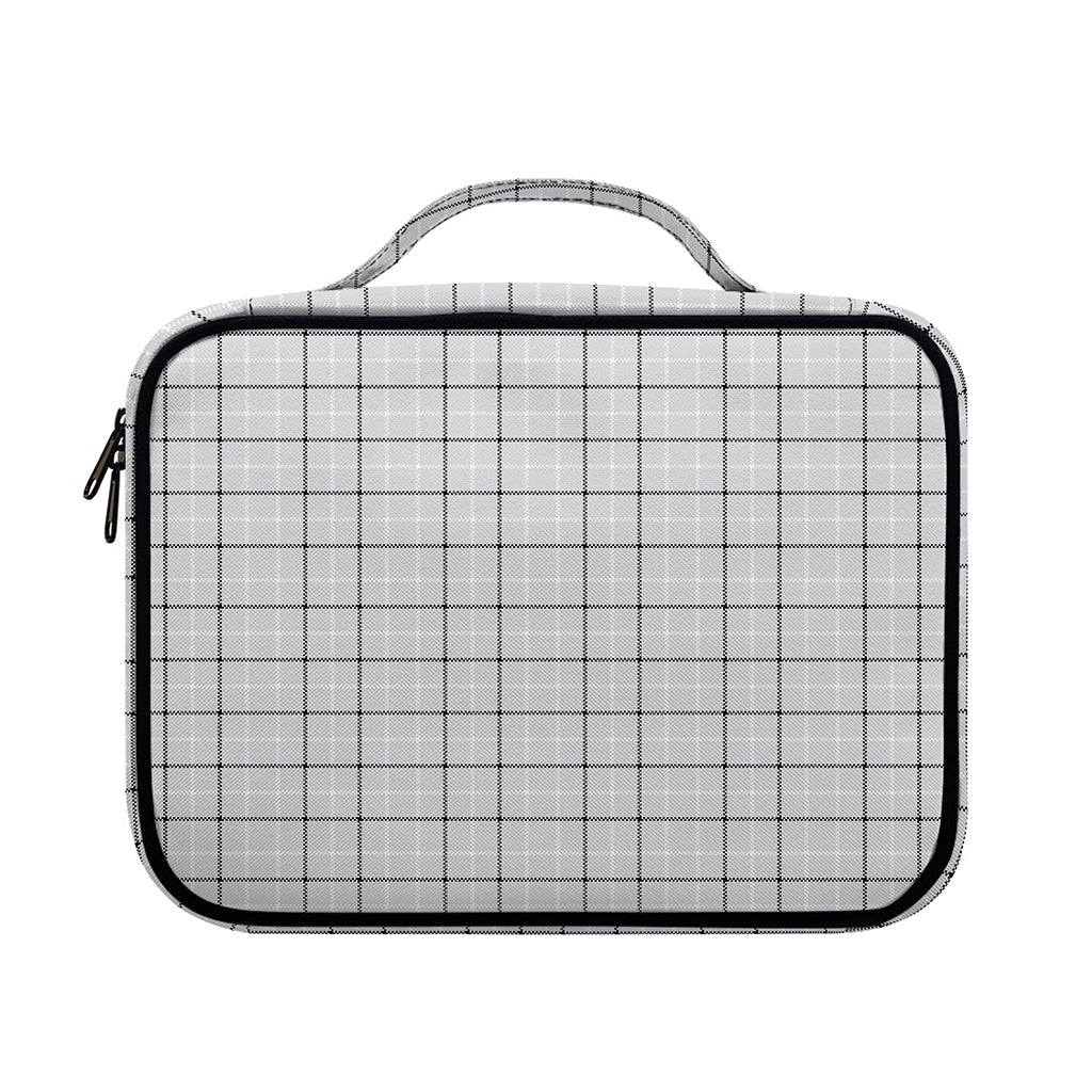 Grey Tattersall Pattern Print Briefcase Bible Bag