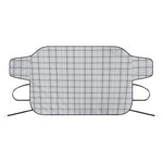 Grey Tattersall Pattern Print Car Windshield Snow Cover
