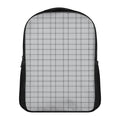 Grey Tattersall Pattern Print Casual Backpack