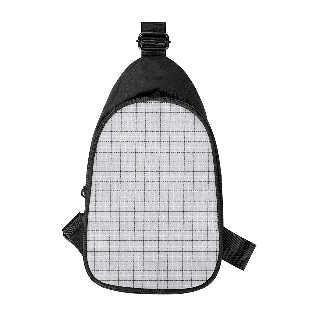 Grey Tattersall Pattern Print Chest Bag