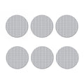 Grey Tattersall Pattern Print Coaster Set