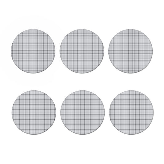 Grey Tattersall Pattern Print Coaster Set