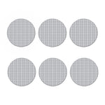 Grey Tattersall Pattern Print Coaster Set
