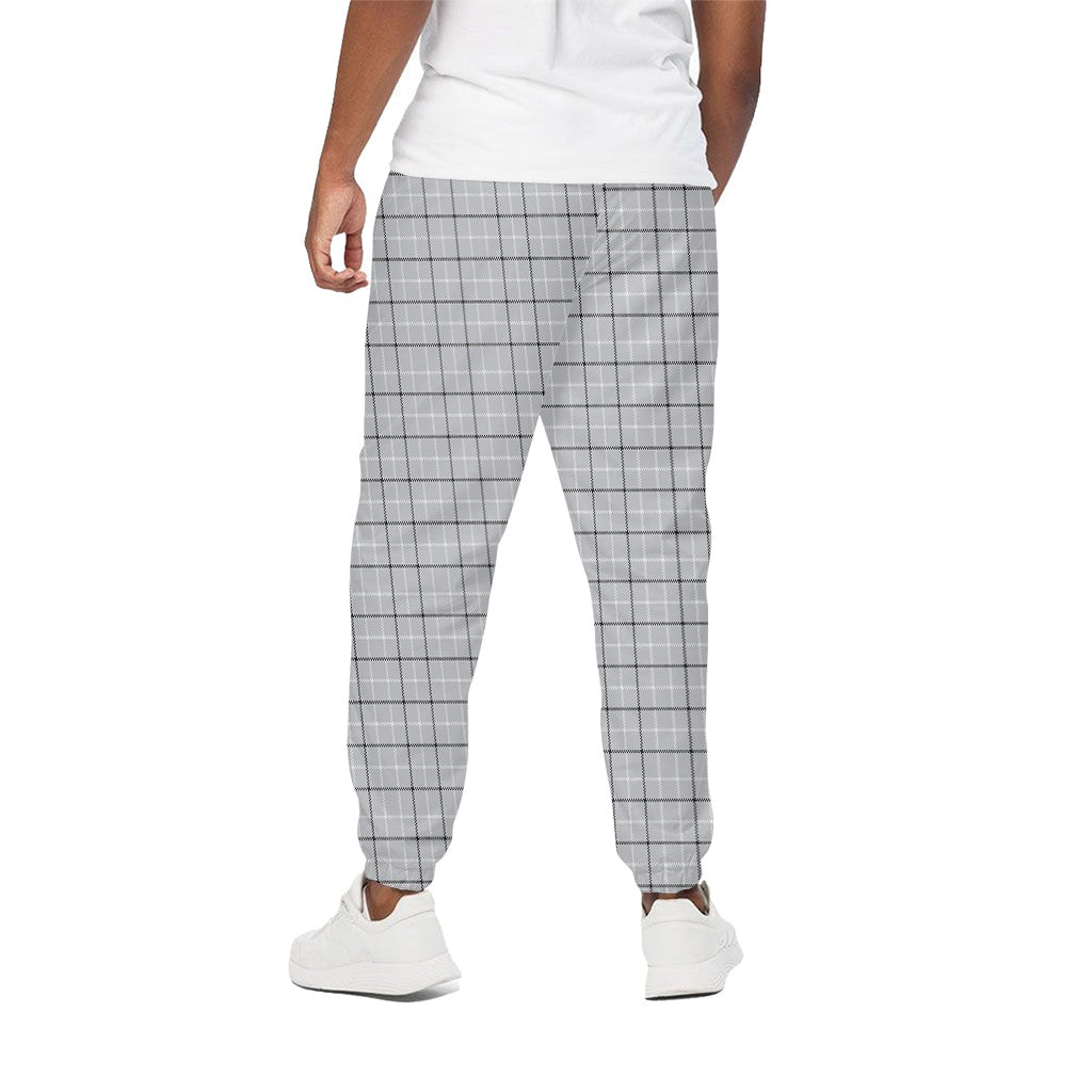 Grey Tattersall Pattern Print Cotton Pants