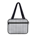 Grey Tattersall Pattern Print Double Strap Bible Bag